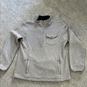 Men's Mountain Khaki Gray Quarter-Zip Sweater/Jacket